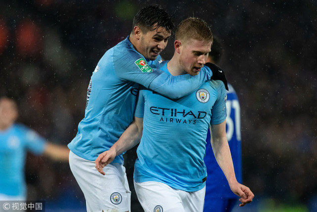  曼城德比蓝月完胜，德布劳内世界波定乾坤  